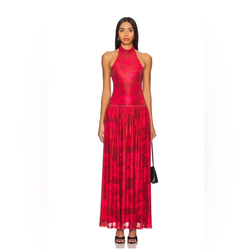 Revolve - MORE TO COME Georgina Maxi Dress in Red Floral